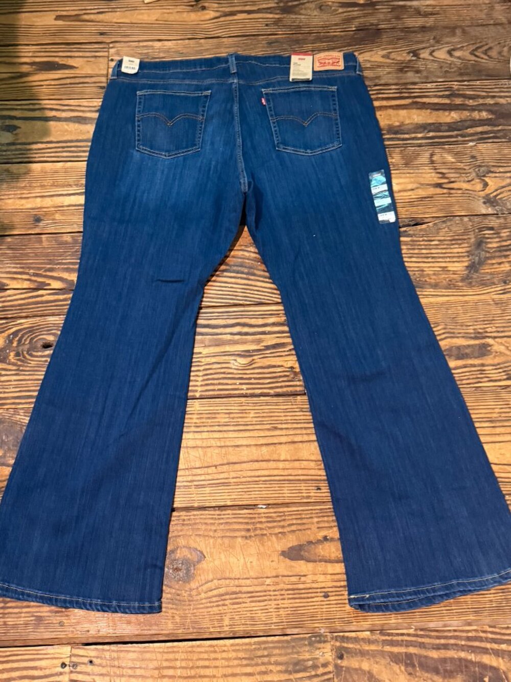 NEW Levi's 726 Flare Jeans Dark Wash Blue Stretch Womens Size 26 Retro 70s NWT